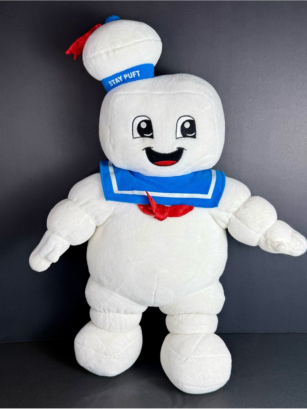 Ghostbusters 21" Stay Puft Marshmallow Man Build-A-Bear Plush Rare & Great Cond